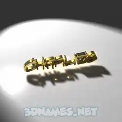 charlize in Gold Shine style - 3D name wallpaper