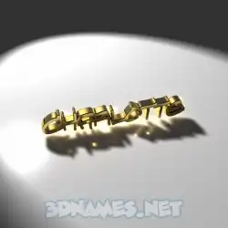 charlotte in Gold Shine style - 3D name wallpaper