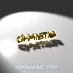 christie in Gold Shine style - 3D name wallpaper