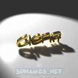 ciera in Gold Shine style - 3D name wallpaper