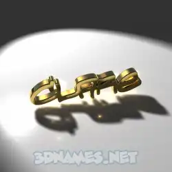 clare in Gold Shine style - 3D name wallpaper