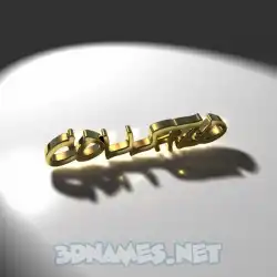 collazo in Gold Shine style - 3D name wallpaper