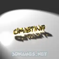cristina in Gold Shine style - 3D name wallpaper