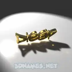 diegp in Gold Shine style - 3D name wallpaper