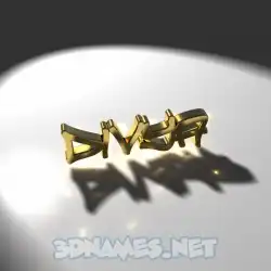 divya in Gold Shine style - 3D name wallpaper