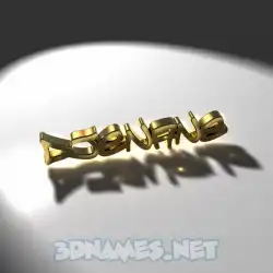 djenane in Gold Shine style - 3D name wallpaper
