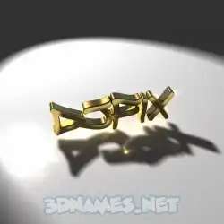 djfix in Gold Shine style - 3D name wallpaper