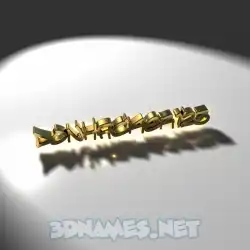 donhacker123 in Gold Shine style - 3D name wallpaper
