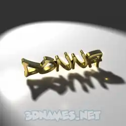donna in Gold Shine style - 3D name wallpaper