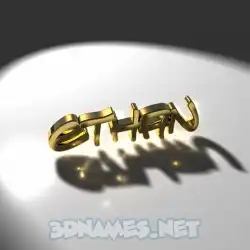 ethan in Gold Shine style - 3D name wallpaper