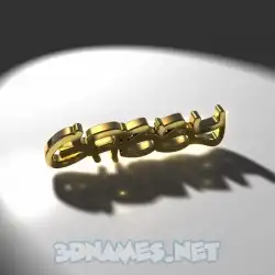 gabby in Gold Shine style - 3D name wallpaper