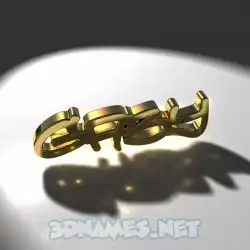 gaby in Gold Shine style - 3D name wallpaper