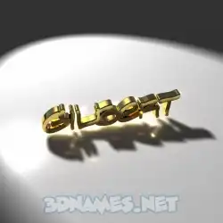 gilbert in Gold Shine style - 3D name wallpaper