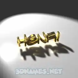 henri in Gold Shine style - 3D name wallpaper