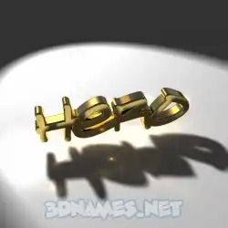 hero in Gold Shine style - 3D name wallpaper