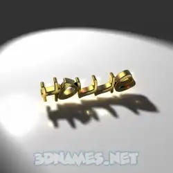 hollie in Gold Shine style - 3D name wallpaper
