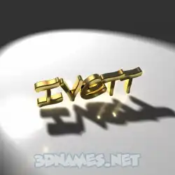 ivett in Gold Shine style - 3D name wallpaper
