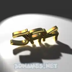 jak in Gold Shine style - 3D name wallpaper
