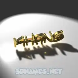 khang in Gold Shine style - 3D name wallpaper