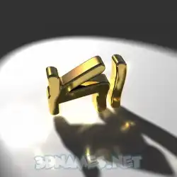 ki in Gold Shine style - 3D name wallpaper