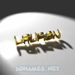 lauren in Gold Shine style - 3D name wallpaper