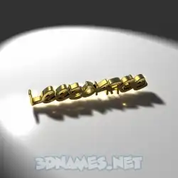 leebokage in Gold Shine style - 3D name wallpaper
