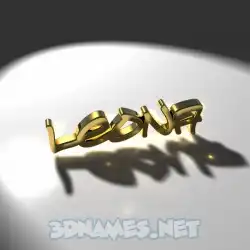 leona in Gold Shine style - 3D name wallpaper