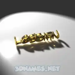 lesbian in Gold Shine style - 3D name wallpaper