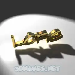 lore in Gold Shine style - 3D name wallpaper