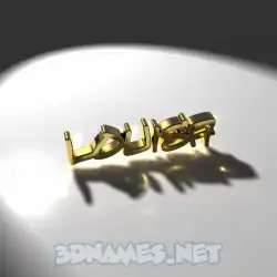 louisa in Gold Shine style - 3D name wallpaper