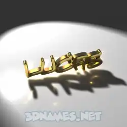 lucas in Gold Shine style - 3D name wallpaper