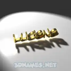 lucene in Gold Shine style - 3D name wallpaper