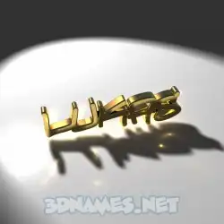 lukas in Gold Shine style - 3D name wallpaper