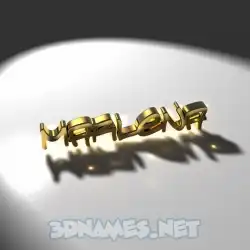 marlena in Gold Shine style - 3D name wallpaper