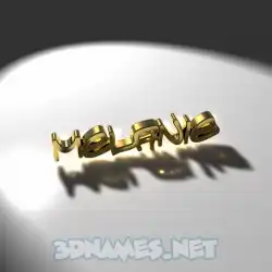 melanie in Gold Shine style - 3D name wallpaper
