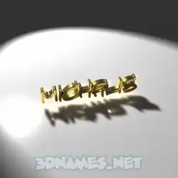 michalis in Gold Shine style - 3D name wallpaper