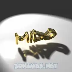 mido in Gold Shine style - 3D name wallpaper