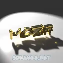 moza in Gold Shine style - 3D name wallpaper