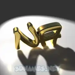 na in Gold Shine style - 3D name wallpaper