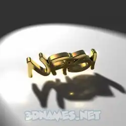 nabi in Gold Shine style - 3D name wallpaper