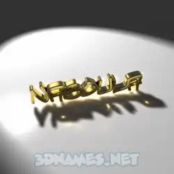 naboula in Gold Shine style - 3D name wallpaper