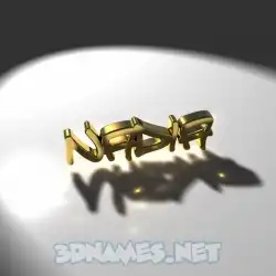 nadia in Gold Shine style - 3D name wallpaper