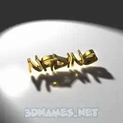 nadine in Gold Shine style - 3D name wallpaper
