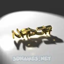 nadja in Gold Shine style - 3D name wallpaper