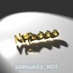 nadooo in Gold Shine style - 3D name wallpaper