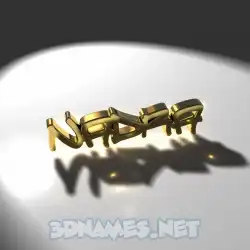 nadra in Gold Shine style - 3D name wallpaper