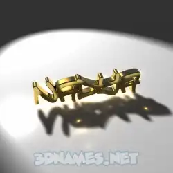 nadya in Gold Shine style - 3D name wallpaper