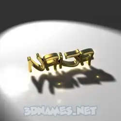 naija in Gold Shine style - 3D name wallpaper