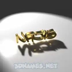 najib in Gold Shine style - 3D name wallpaper