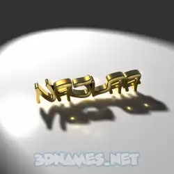 najlaa in Gold Shine style - 3D name wallpaper